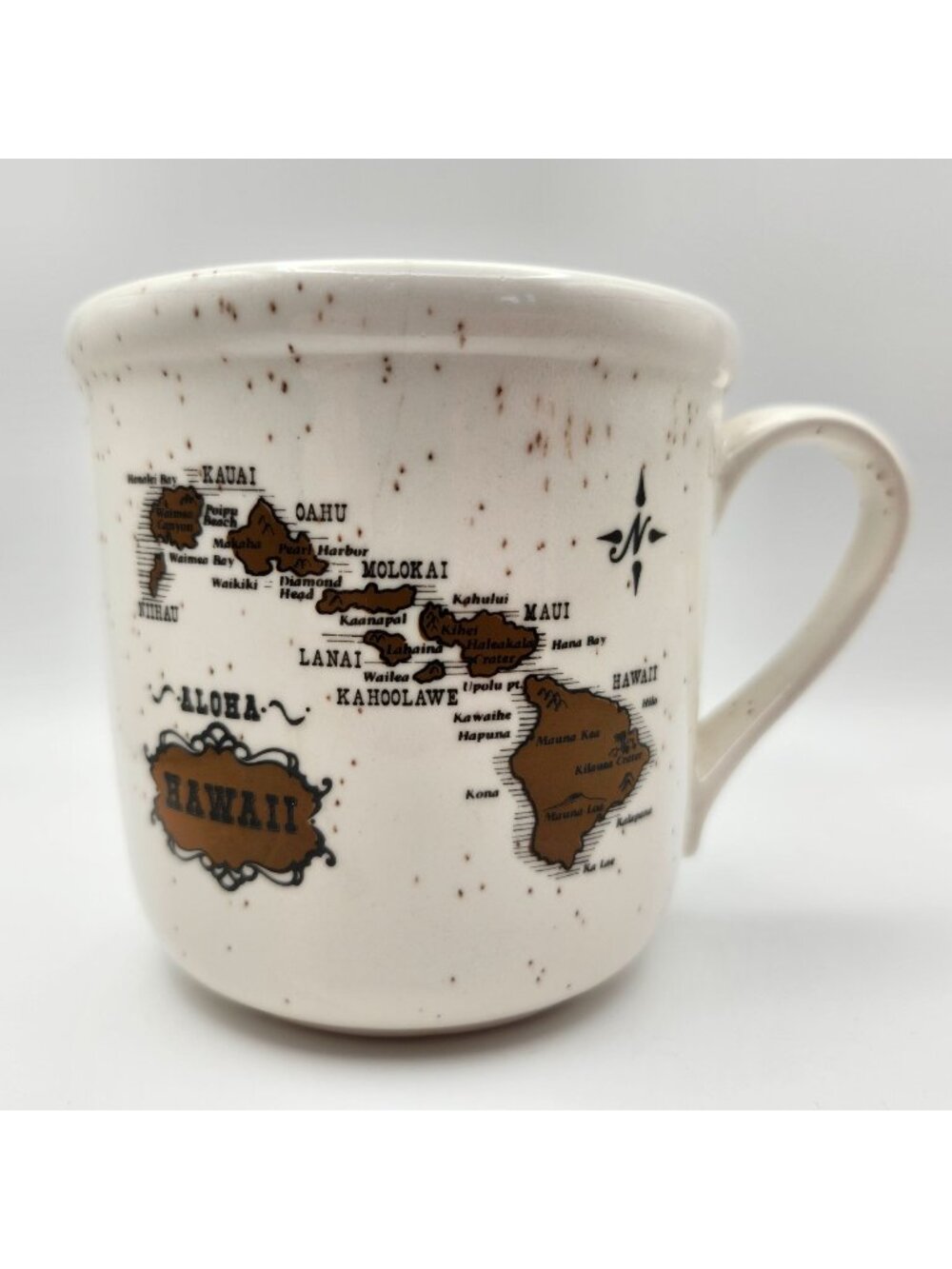 Vintage 60s 70s Aloha Hawaii Hawaiian Islands Coffee Mug 10oz